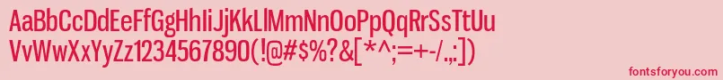 GnuolaneRg Font – Red Fonts on Pink Background
