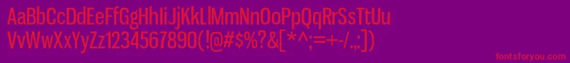 GnuolaneRg Font – Red Fonts on Purple Background
