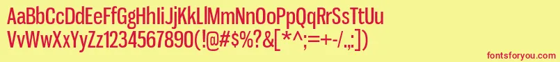 GnuolaneRg Font – Red Fonts on Yellow Background