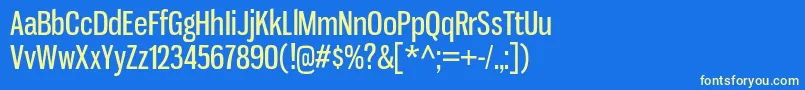 GnuolaneRg Font – Yellow Fonts on Blue Background