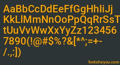 Nyetcond font – Orange Fonts On Black Background