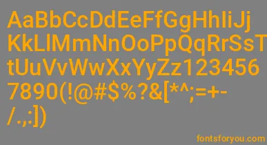 Nyetcond font – Orange Fonts On Gray Background