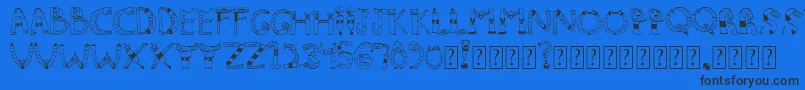 Clinkclank Font – Black Fonts on Blue Background