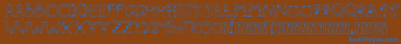 Clinkclank Font – Blue Fonts on Brown Background