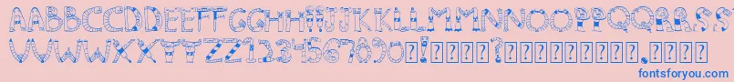 Clinkclank Font – Blue Fonts on Pink Background