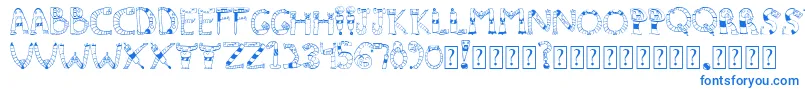 Clinkclank-Schriftart – Blaue Schriften