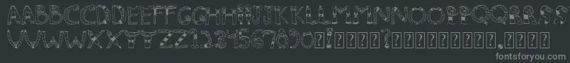 Clinkclank Font – Gray Fonts on Black Background