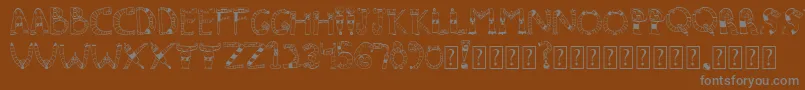 Clinkclank Font – Gray Fonts on Brown Background