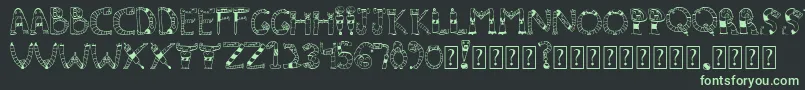 Clinkclank Font – Green Fonts on Black Background