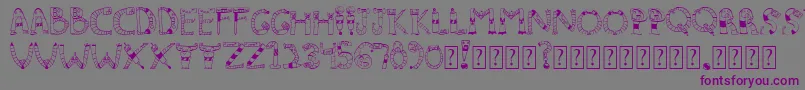 Clinkclank Font – Purple Fonts on Gray Background