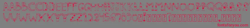 Clinkclank Font – Red Fonts on Gray Background