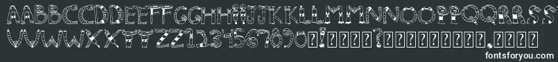 Clinkclank Font – White Fonts on Black Background