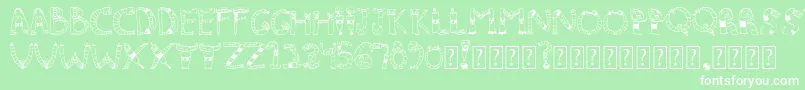 Clinkclank Font – White Fonts on Green Background