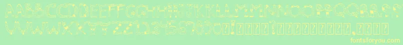 Clinkclank Font – Yellow Fonts on Green Background