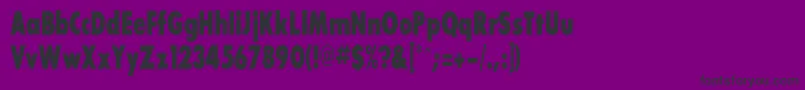 フォントSansserifexbflfcond – 紫の背景に黒い文字
