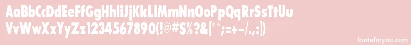 Sansserifexbflfcond Font – White Fonts on Pink Background