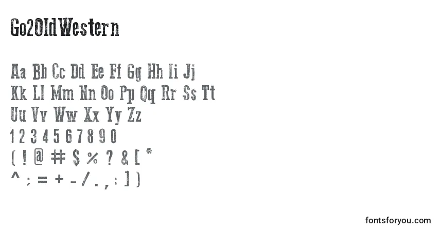 Fuente Go2OldWestern (95793) - alfabeto, números, caracteres especiales