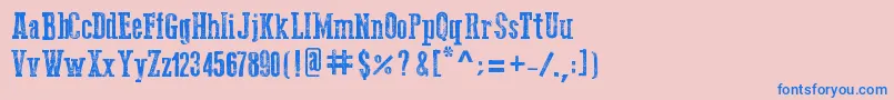 Go2OldWestern Font – Blue Fonts on Pink Background