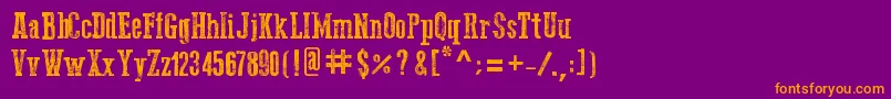 Go2OldWestern Font – Orange Fonts on Purple Background