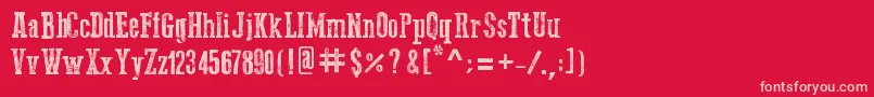 Go2OldWestern Font – Pink Fonts on Red Background