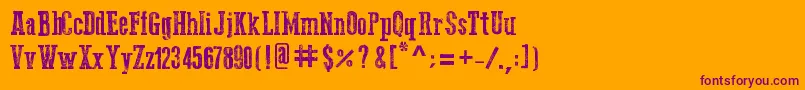 Go2OldWestern Font – Purple Fonts on Orange Background