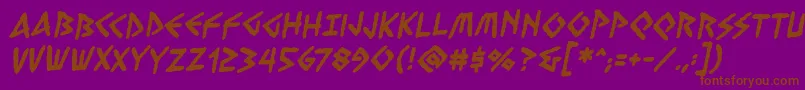 VengefulgodsbbBold Font – Brown Fonts on Purple Background