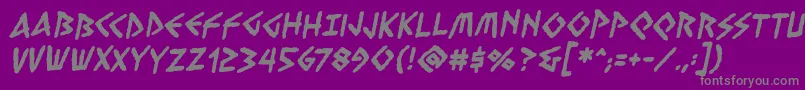 VengefulgodsbbBold Font – Gray Fonts on Purple Background