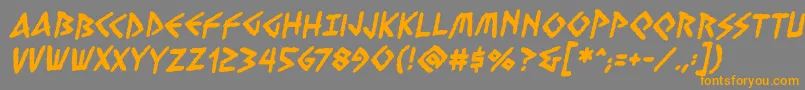VengefulgodsbbBold Font – Orange Fonts on Gray Background