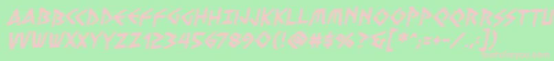 VengefulgodsbbBold Font – Pink Fonts on Green Background