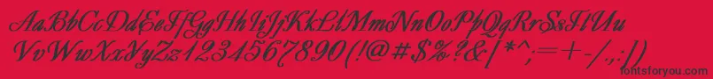 DecorBoldItalic Font – Black Fonts on Red Background