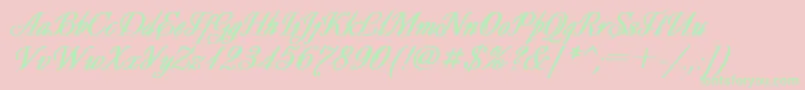 DecorBoldItalic Font – Green Fonts on Pink Background