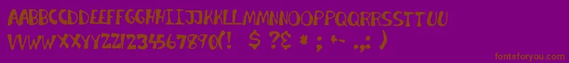 Más sobre la fuente InvaderCandy fuente InvaderCandy – Fuentes Marrones Sobre Fondo Morado