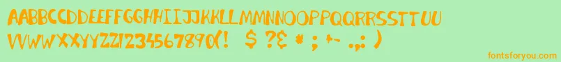 More about InvaderCandy Font InvaderCandy Font – Orange Fonts on Green Background