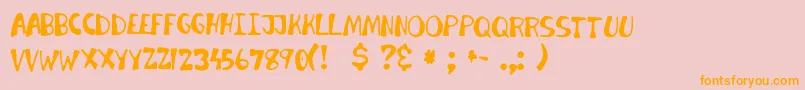 InvaderCandy Font – Orange Fonts on Pink Background