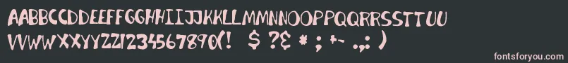 InvaderCandy Font – Pink Fonts on Black Background
