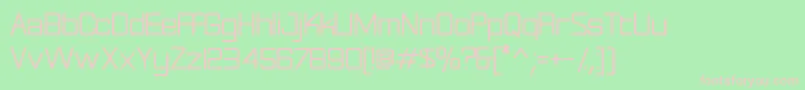 Rational ffy-fontti – vaaleanpunaiset fontit vihreällä taustalla