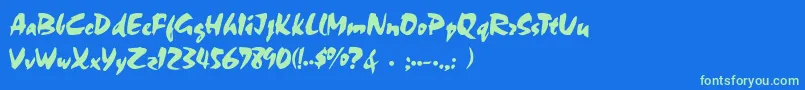 CsdChalkNorma Font – Green Fonts on Blue Background