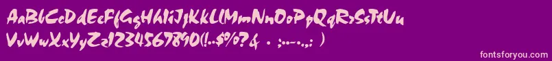 CsdChalkNorma Font – Pink Fonts on Purple Background