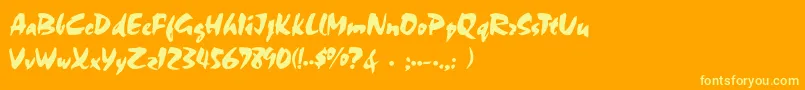 CsdChalkNorma Font – Yellow Fonts on Orange Background