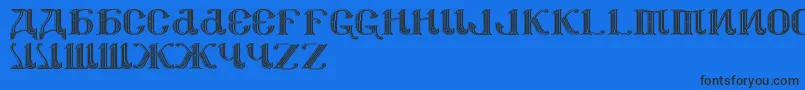 Csar2parade-fontti – mustat fontit sinisellä taustalla