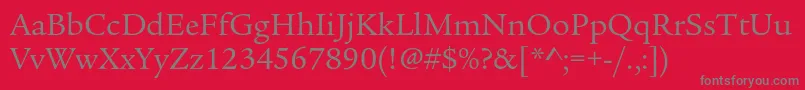 LegacyserifstdBook Font – Gray Fonts on Red Background