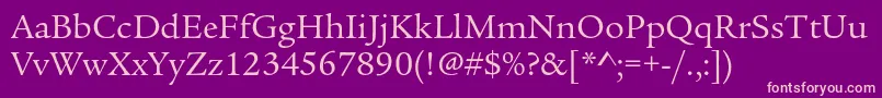 LegacyserifstdBook Font – Pink Fonts on Purple Background