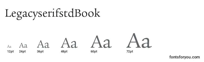 Размеры шрифта LegacyserifstdBook