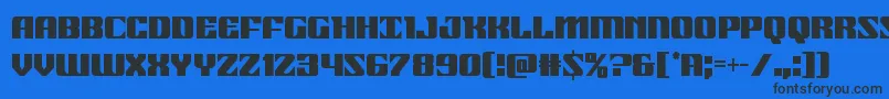 21gunsalutecond Font – Black Fonts on Blue Background