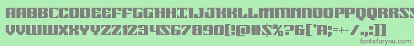 フォント21gunsalutecond – 緑の背景に灰色の文字