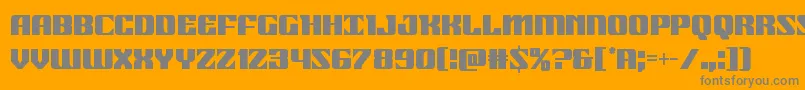 21gunsalutecond Font – Gray Fonts on Orange Background