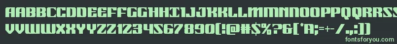 21gunsalutecond Font – Green Fonts on Black Background