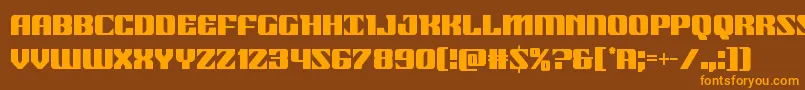 21gunsalutecond Font – Orange Fonts on Brown Background