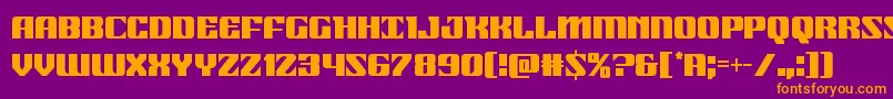 21gunsalutecond Font – Orange Fonts on Purple Background