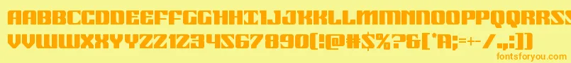 21gunsalutecond Font – Orange Fonts on Yellow Background